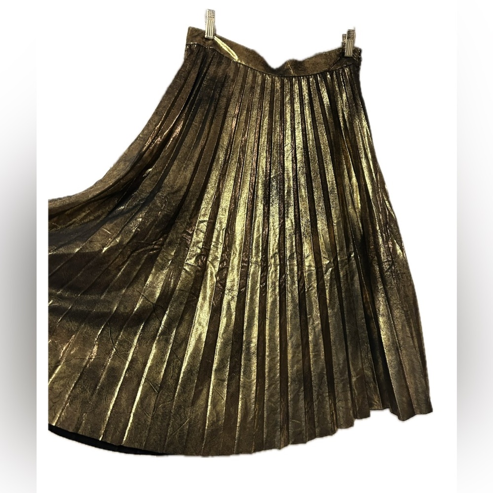NWT Zara Woman Gold/Black Midi Skirt. - Picture 4 of 10